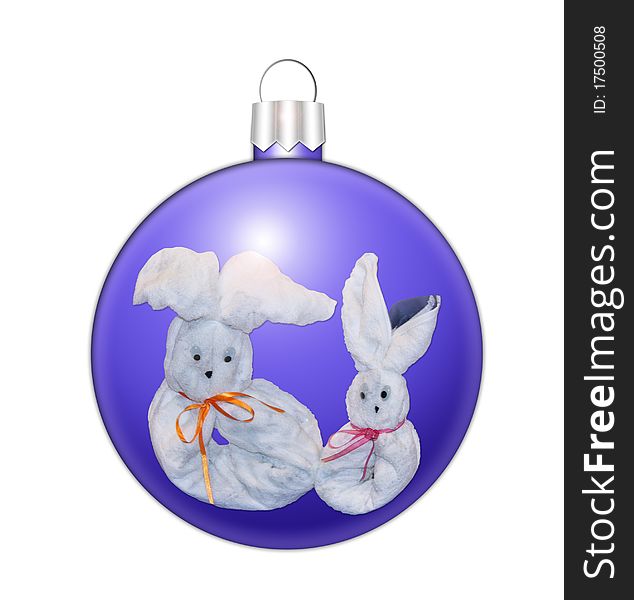 Christmas Sphere With Hares
