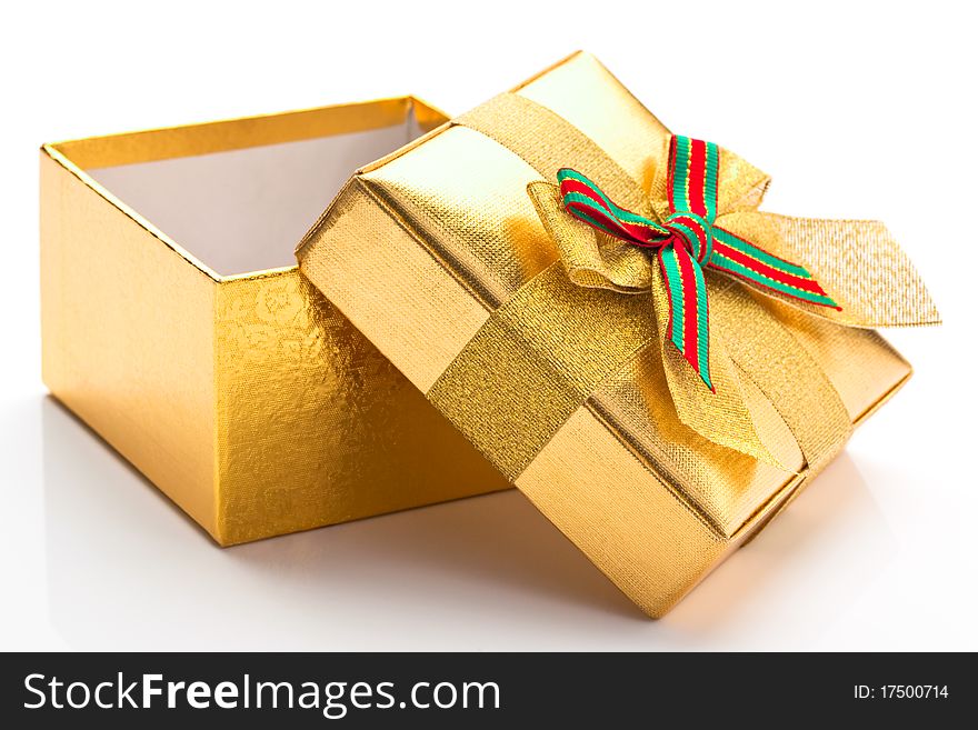 Beautiful gift box with a white background
