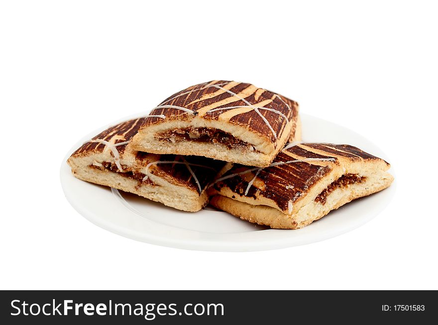 Cookies on a white background