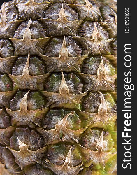 Pineapple texture isolated on a white backgrund