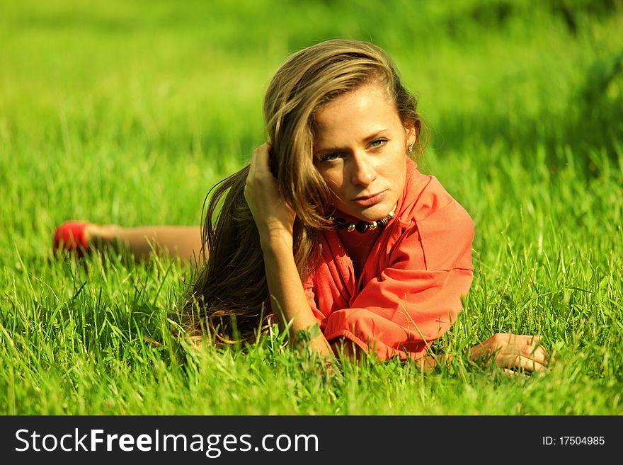 women on green grass. women on green grass