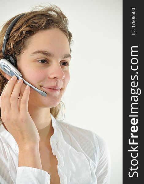 Call Center Woman With Headset