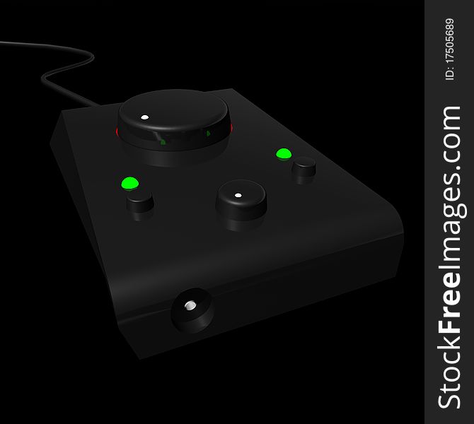 Remote control the music. 3d computer modeling