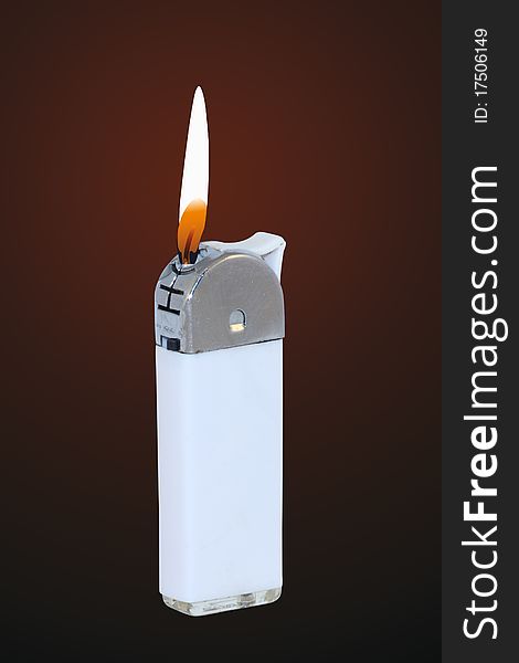 The illustration of lighter under the dark background