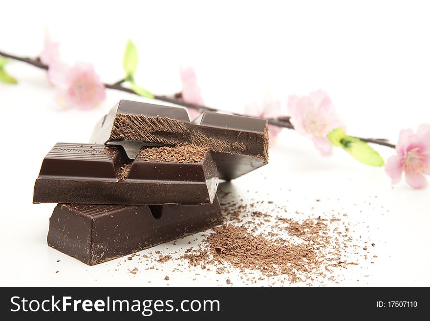 Chocolate Abraded With Flowers