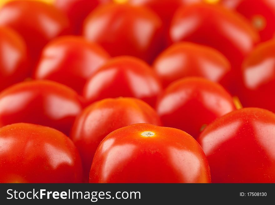 Small ripe cherry tomatoes, studio