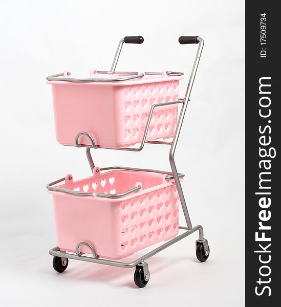 Pink Shopping trolley