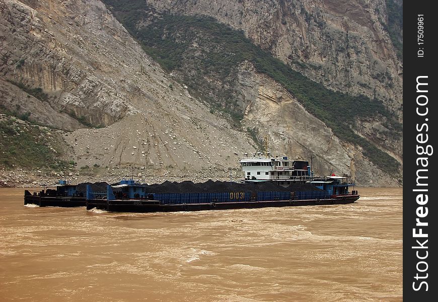 A Barge On The Yangtze River