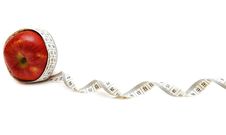 Red Apple And Tape Measure Royalty Free Stock Photos Red Apple And Tape Measure Royalty Free Stock Photos