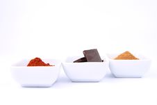Chocolate, Cinnamon And Chili Stock Photo Chocolate, Cinnamon And Chili Stock Photo