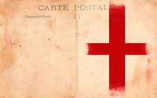 Old Vintage Grunge Postcard England Flag Stock Photography Old Vintage Grunge Postcard England Flag Stock Photography