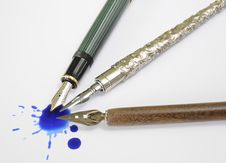 Pens And Blot Stock Photography
