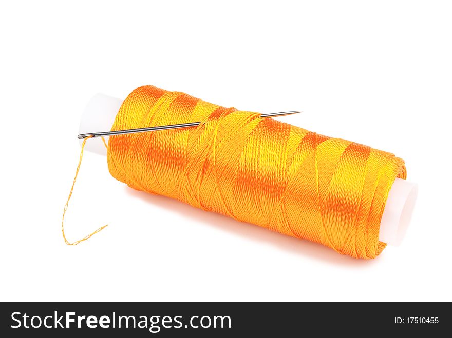 Orange Spool With Needle