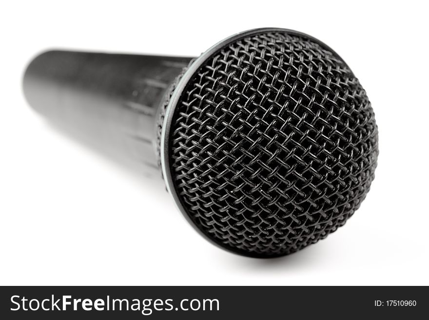 A Black Microphone Isolated