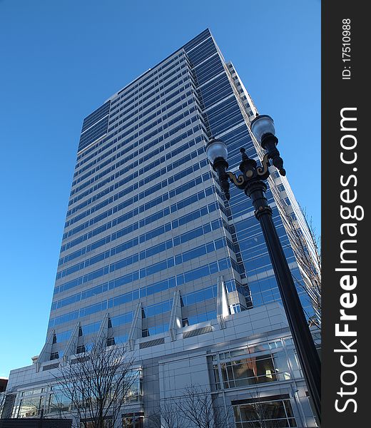 A perspective view of the Fox tower in Portland Oregon. A perspective view of the Fox tower in Portland Oregon.