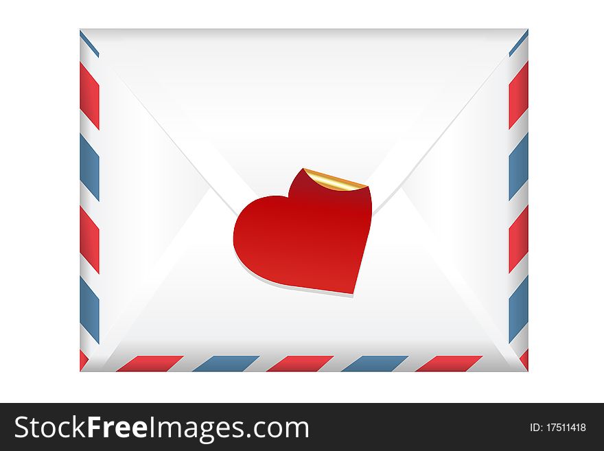 Envelope With A Label. Vector