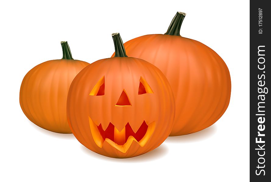 Halloween Pumpkin Vegetables. Vector