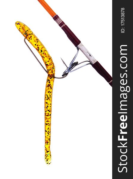 Close up isolated image of fishing lure. Close up isolated image of fishing lure