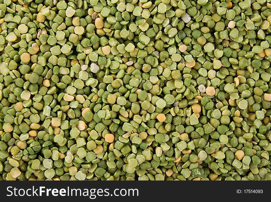 Raw green pea background texture
