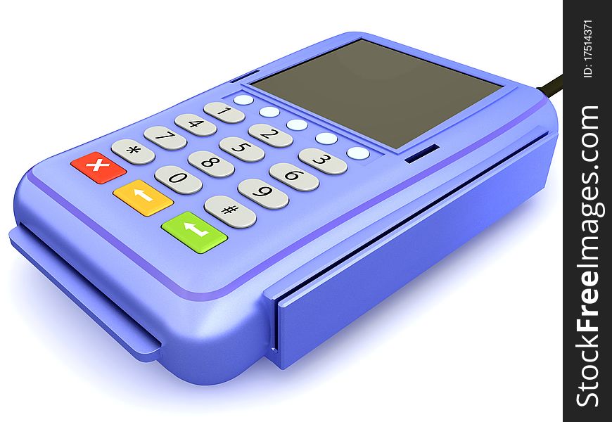 The input reader of credit cards for the clearing settlement in shop