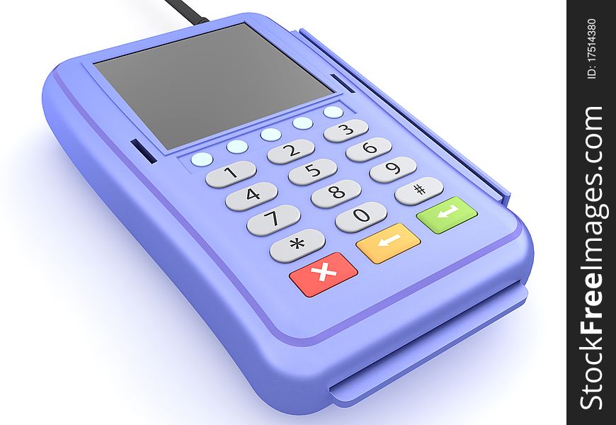 The input reader of credit cards for the clearing settlement in shop