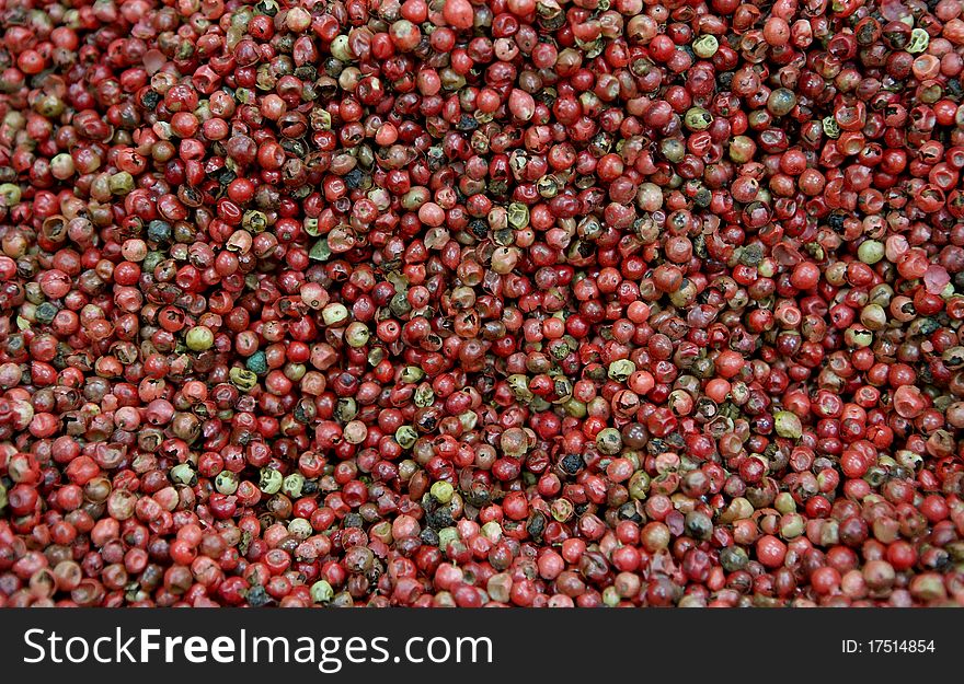 Close up shoot of red pepper seeds