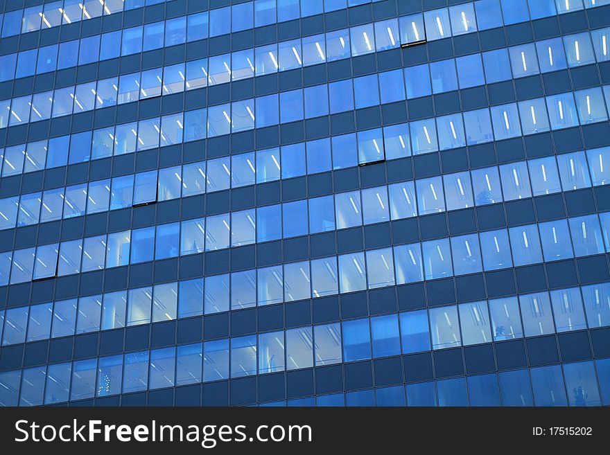 Blue office windows