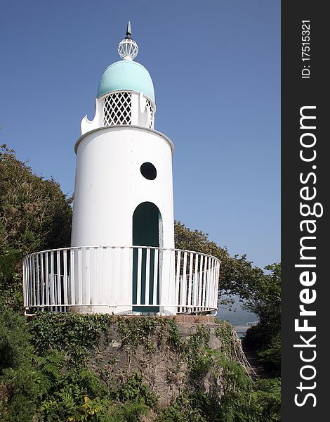 Lighthouse in the mock Italianate village of Portmeirion, North Wales. Lighthouse in the mock Italianate village of Portmeirion, North Wales