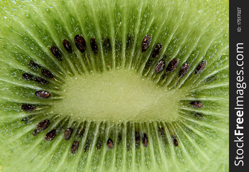 Photo of a healthy ripe kiwi fruit