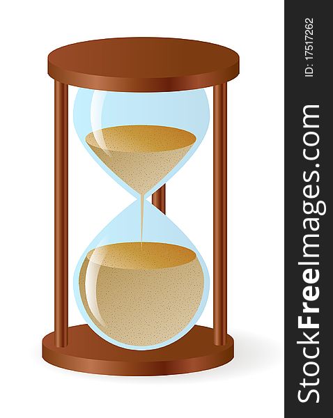 Hourglass closeup shot. Vector illustration. Hourglass closeup shot. Vector illustration