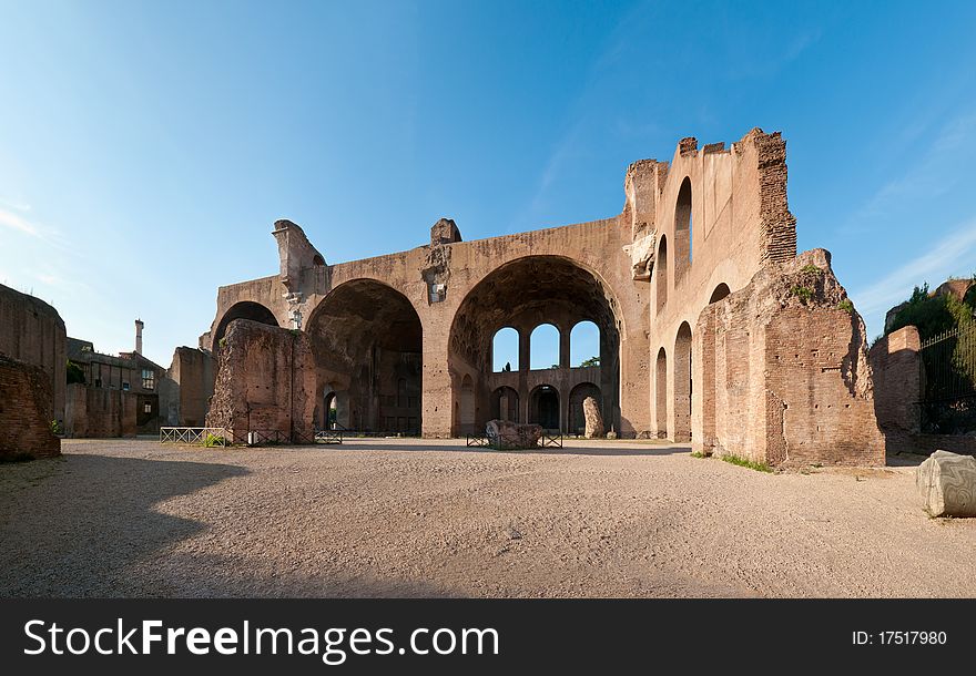 Basilica of Maxentius-Constatine at the Roman Forum in Rome, Italy