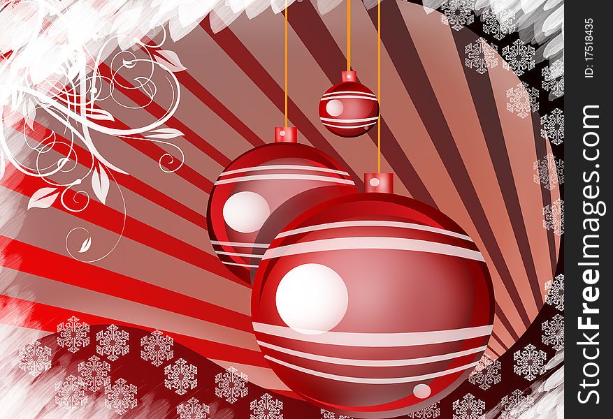 Elegant Christmas background with white snowflakes and details. Elegant Christmas background with white snowflakes and details