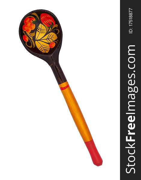 Colored wooden spoon