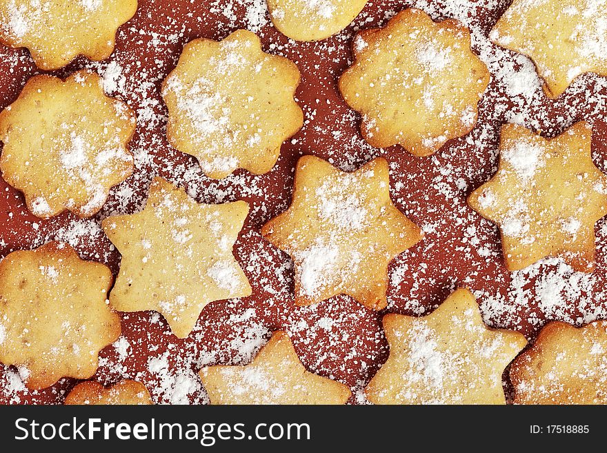 Tasty cookies with powdered sugar