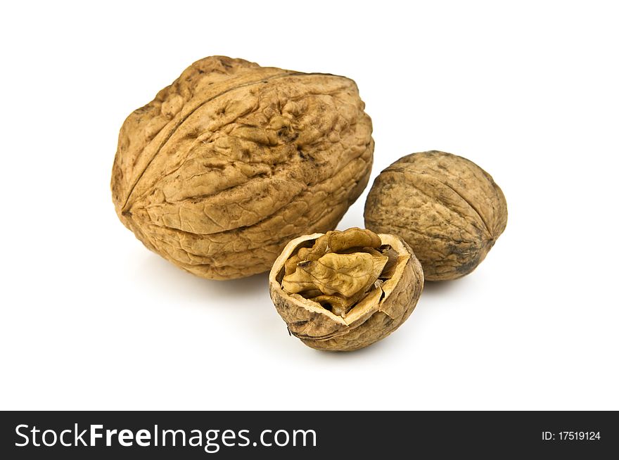 Walnut isolated on white background