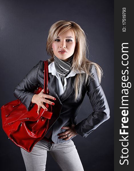 Woman With Red Bag