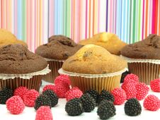 Fresh Baked Muffins Stock Images