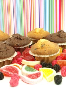 Fresh Baked Muffins Stock Images