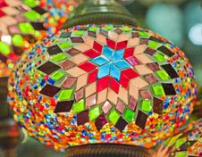Ornate Glass Lights At A Market Stall Royalty Free Stock Image Ornate Glass Lights At A Market Stall Royalty Free Stock Image