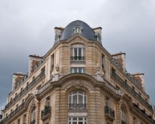 Parisian Apartment On Corner Royalty Free Stock Image