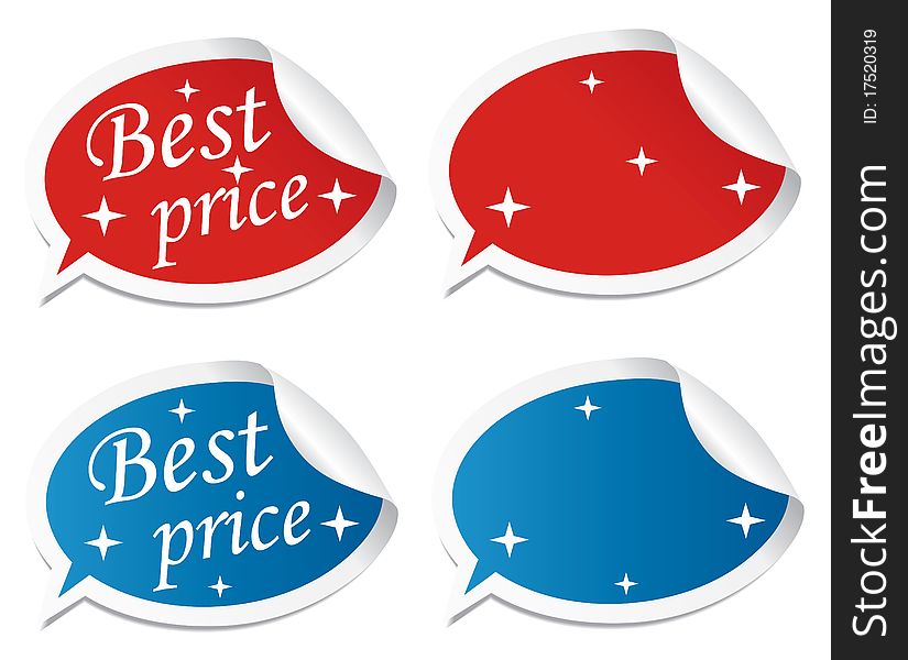 Editable best price stickers, use the blank ones to add your text