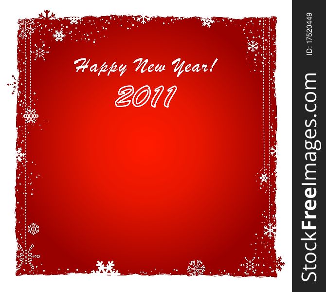 New Year / Christmas red background with snowflakes. Easely edited - just add your own text. New Year / Christmas red background with snowflakes. Easely edited - just add your own text