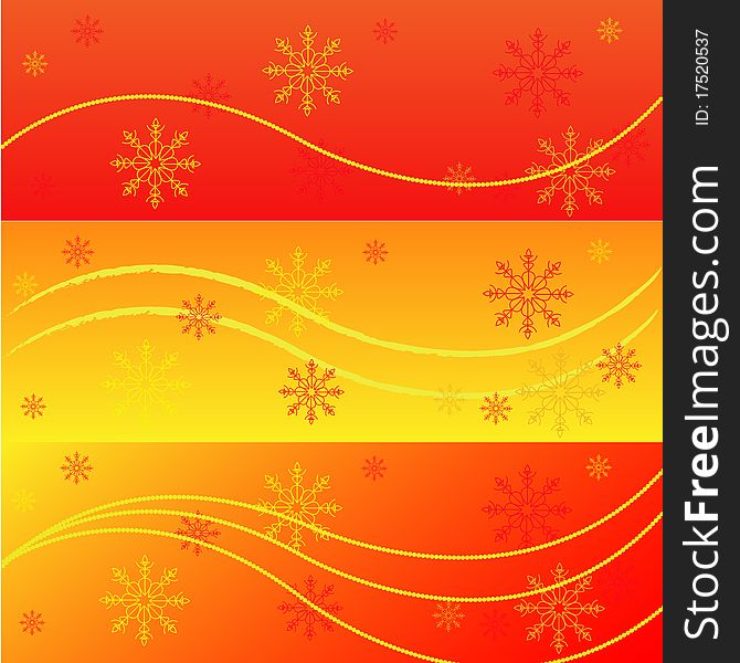 Winter banners with snowflakes for your design