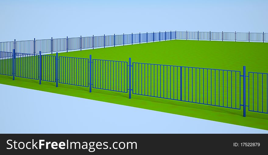 Blue Fence