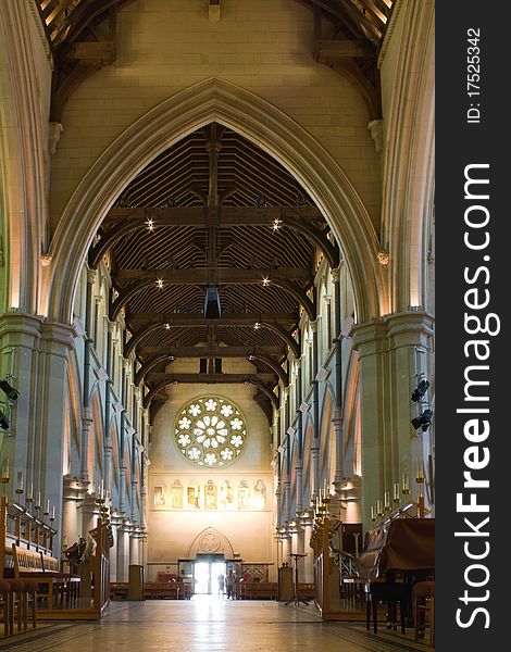 Christ Church cathedral interior, Christchurch, New Zealand. Christ Church cathedral interior, Christchurch, New Zealand.