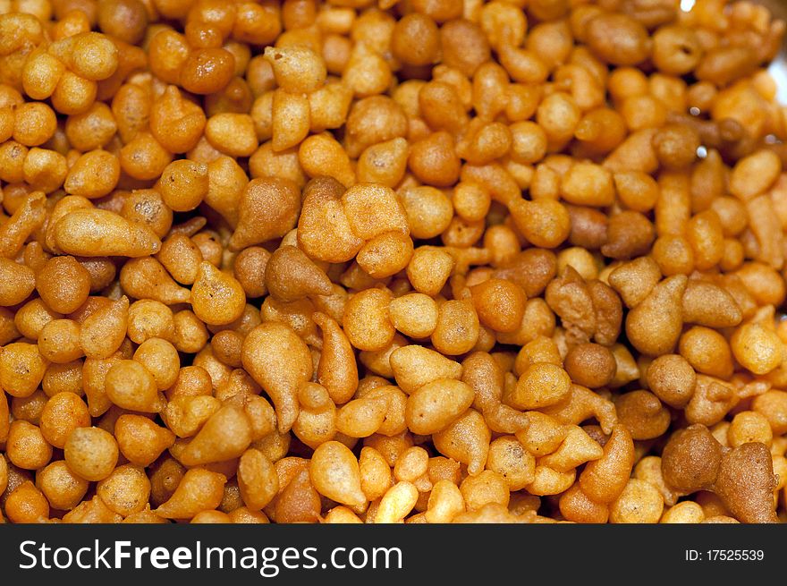 Close up photo of hot spicey Indian snacks