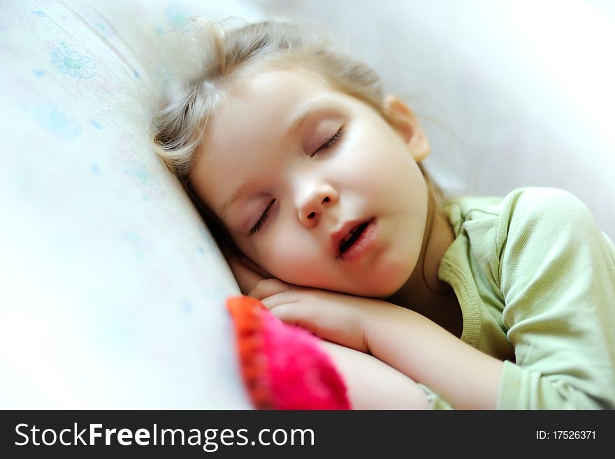 An image of a little girl sleeping