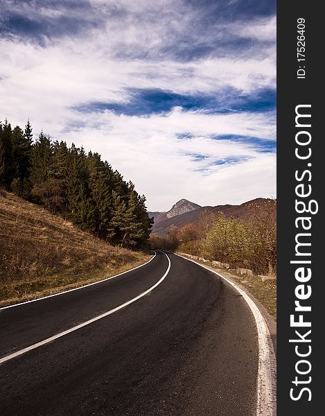 Paved road in the Carpathian mountain
Listen