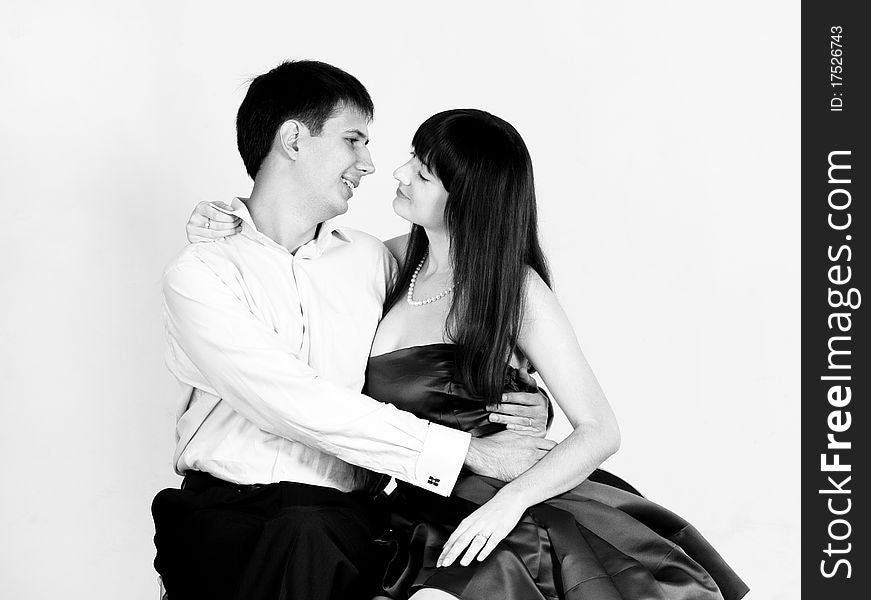 Desaturated portraite of beauty love couple in a kiss. Desaturated portraite of beauty love couple in a kiss