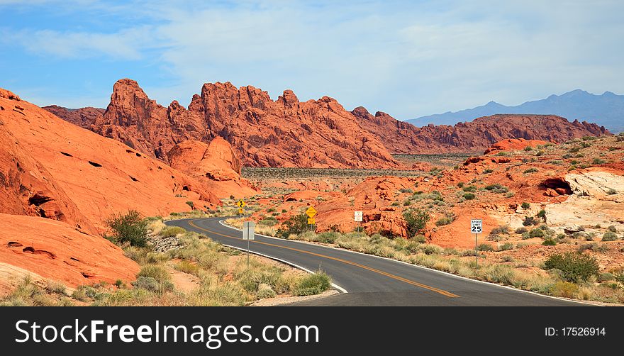 View of the Valley of Fire State Park in Nevada.